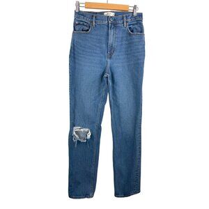 Abercrombie Ankle Straight ultra high‎ rise jeans distressed 90s sz 29L